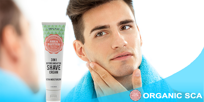 Shea Butter Shave Cream from Organic SCA 3 in 1 Before and After Shave Cream